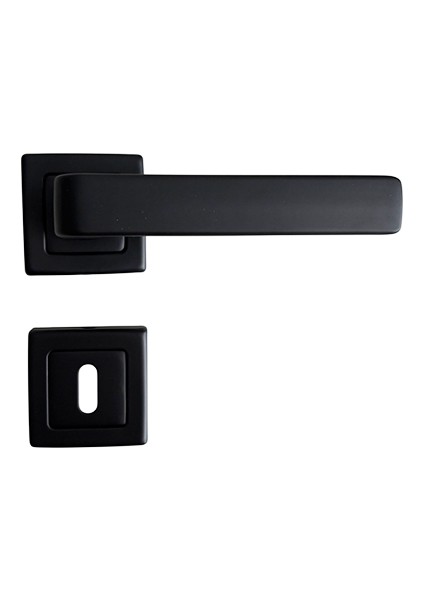 Erkul Alüminyum Siyah Oda Kapı Kolu, Modern ve Dayanıklı Kapı Kolu (470-07-ODA-MSY)