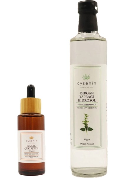 Pro Set – Kabak Çekirdeği Yağı 50 ml & Isırgan Yaprağı Hidrosolü 500 ml