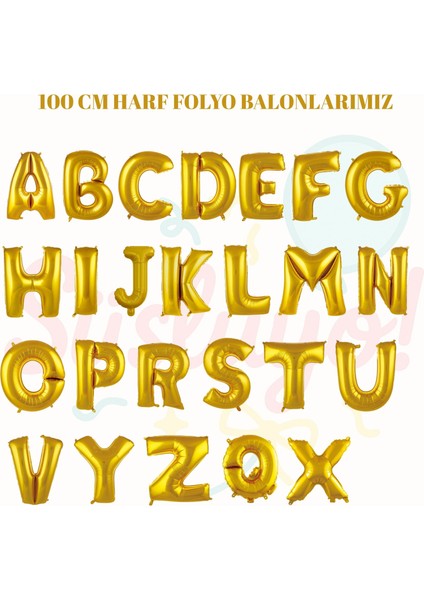 100 cm Gold Harf Folyo Balon 40 Inç fiyatları