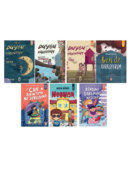 2 .3. Sınıf Okuma Seti 7 Kitap Duygu Günlüğüm Serisi-Ben De Korkuyorum-Kendine Sarılmak Nasıldı-Can