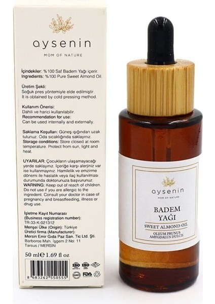 Badem Çekirdeği Yağı / Almond Kernel Oil 50ML. modelleri