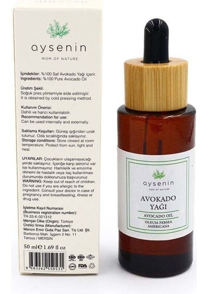 Avokado Yağı / Avocado Oil 50ML. indirimleri