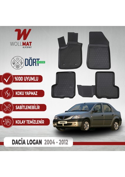 Dacia Logan Paspas 2004 2012 Arası 3D Havuzlu Paspas Seti