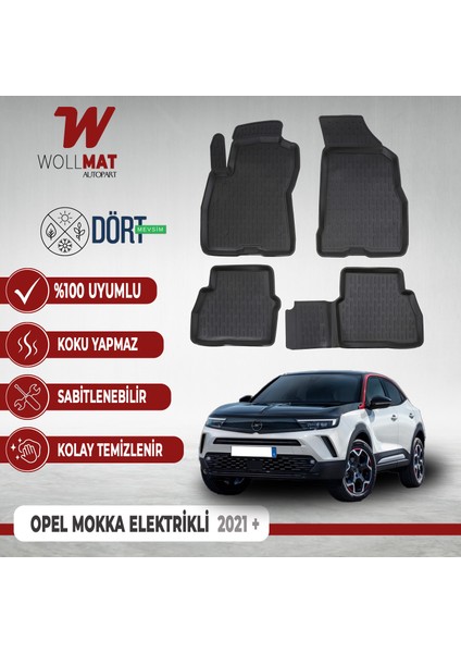 Opel Mokka Paspas 2021 Sonrası 3D Havuzlu Paspas Seti