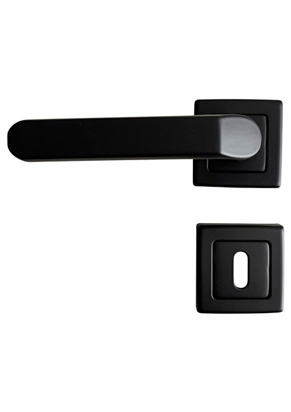 Erkul Alüminyum Siyah Oda Kapı Kolu, Modern ve Dayanıklı Kapı Kolu (471-07-ODA-MSY)