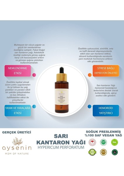 Sarı Kantaron Yağı St.john's Wort Oil 50 ml fiyatları