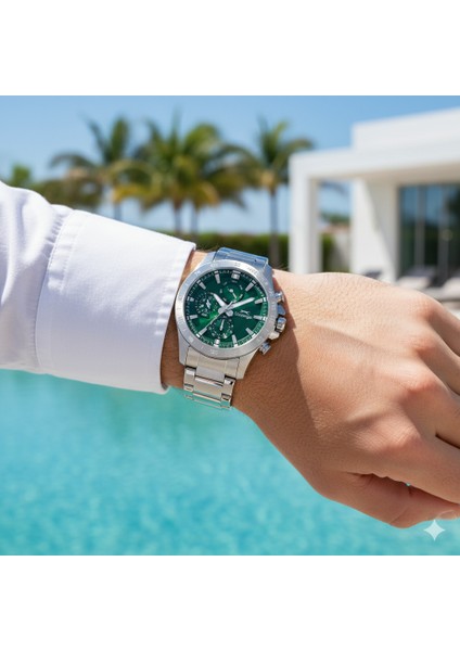SL.09.2482.2.01 Erkek Kol Saati | 44 mm Yeşil Kadranlı Çelik Güç ve 10 Atm Dayanıklılık fiyatları