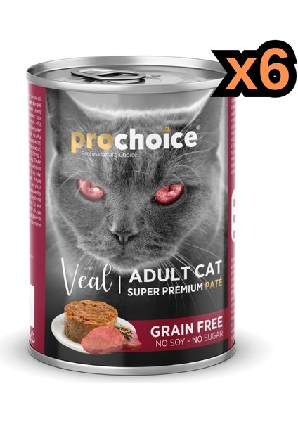 Prochoice Yetişkin Tahılsız Dana Etli Yetişkin Kedi Konservesi 400 gr