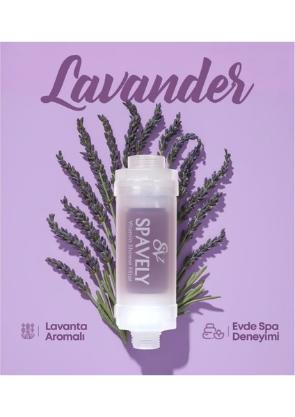 Lavanta Esanslı Duş Başlığı Filtresi Arıtması Güney Kore Menşei Klor Kireç Karşıtı Hoş Kokulu 150 gr modelleri
