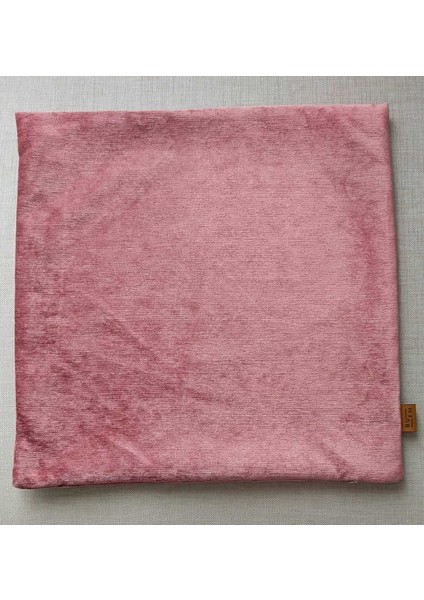 Dusty Rose Kadife Dolgulu Kırlent 43X43 cm – Pembe Düz Desen, Lüks Dekoratif Yastık modelleri
