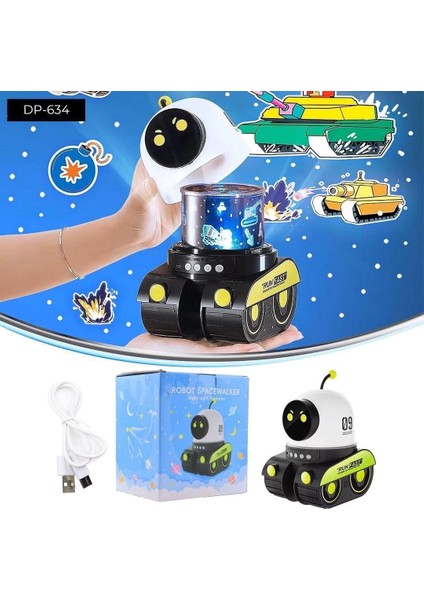 Dempower Robot Şeklinde Projektör Lamba ( Lisinya )
