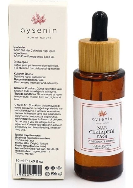 Nar Çekirdeği Yağı / Pomegranade Seed Oil 50ML. indirimleri