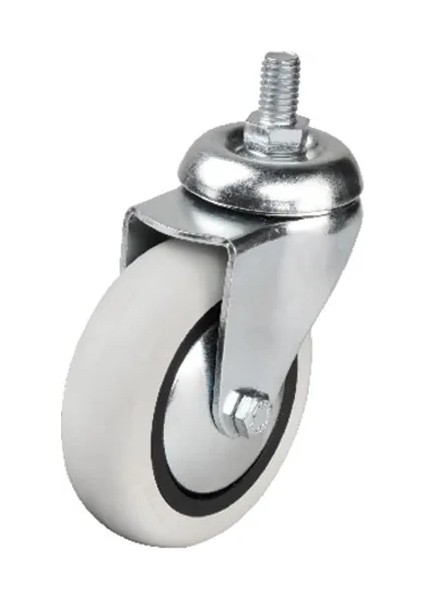 352 - 75X25 mm Pvc Makaralı Vidalı Teker 4 Adet ( Lisinya )