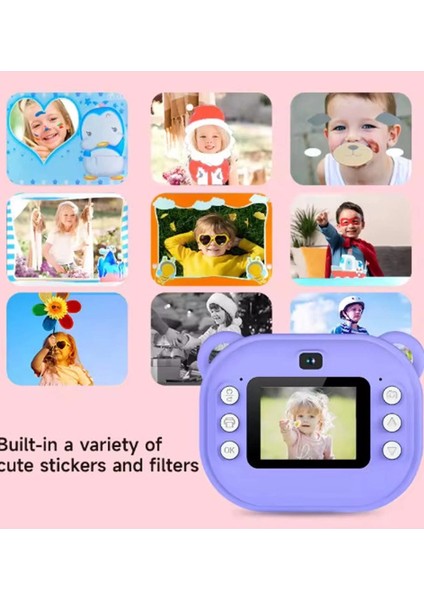 Dijital Video Kayıt Fotoğraf Çocuk Kamerası Anlık Termal Resim Kağıt Baskılı Vtn-09 ( Lisinya ) indirimleri