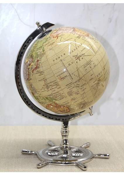 Altı Dümenli Dekoratif Dünya Küre 4160-PW ( Lisinya )