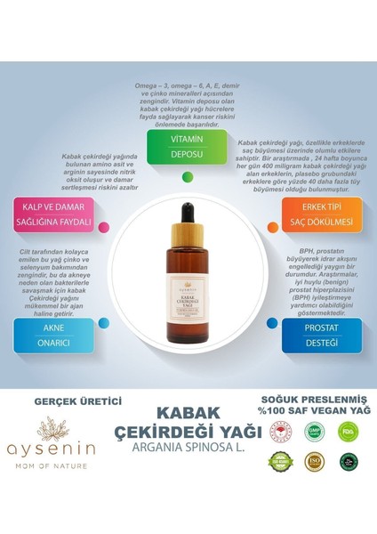 Kabak Çekirdeği Yağı / Pumpkin Seed Oil 50ML.