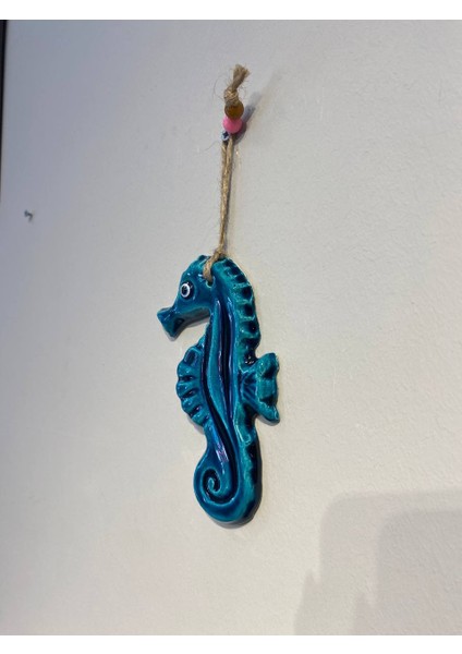 El Yapımı Seramik Denizatı Duvar Süsü – 15X7 cm Nazar Boncuklu Dekoratif Askılı indirimleri