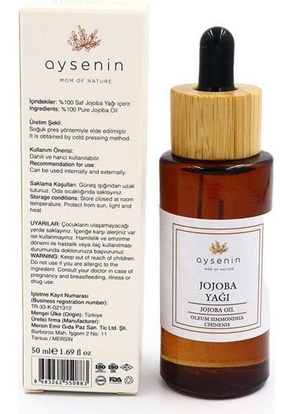 Jojoba Yağı / Jojoba Oil 50ML. fiyatları