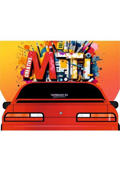 Yapmasan Da Yaptı Derler Yazısı 24X6 cm Araba-Motor-Kask-Laptop Hologram Etiket Yazı modelleri