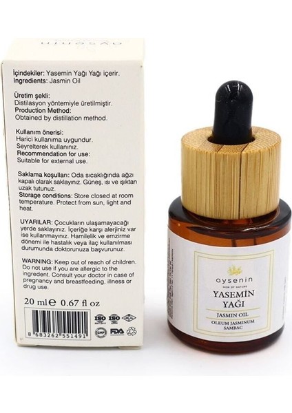 Yasemin Yağı (Jasmine Oil) 20 ml – Doğal Parfüm & Mutluluk Verici Aromaterapi indirimleri