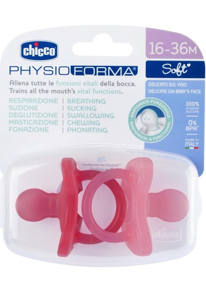 Chicco Physioforma Soft 2'li Silikon Emzik 16-36 Ay Kız
