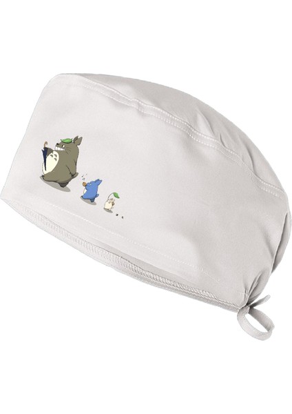 Totoro Temalı Bonesi Standart ve Büyük Boy Cerrahi Bone Doktor Hemşire Aşçı