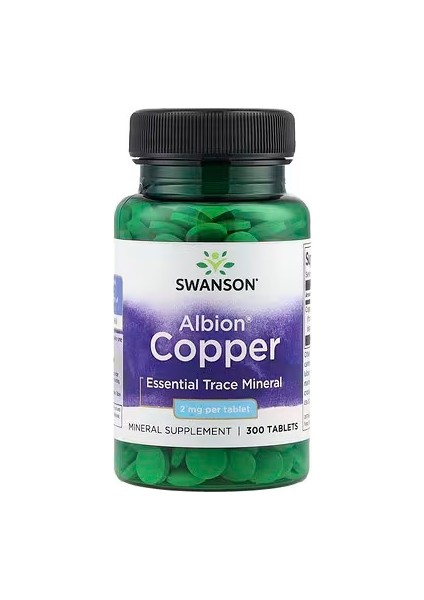 Albion Copper 2 Mg 300 Tablet - Essential Trace Mineral