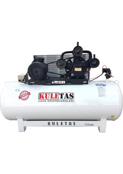 KULETAŞ 500 Litre 5.5HP 8 Bar Yağlı Pistonlu Hava Kompresörü – Endüstriyel Güç ve Kapasite