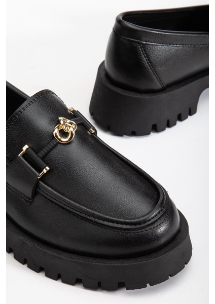 Suins Premium Chapel Model Toka Detaylı Kadın Siyah Kahve Loafer Ayakkabı modelleri