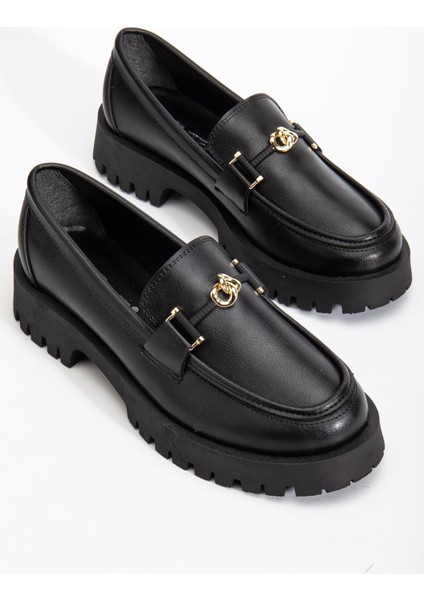 Suins Premium Chapel Model Toka Detaylı Kadın Siyah Kahve Loafer Ayakkabı fırsatları