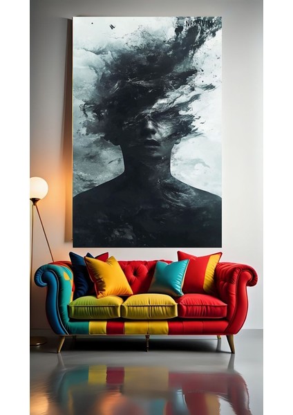 Dağınık Kafa Dağınık Ruh V1 Ev Duvar Salon Güzellik Salonu Ofis Dükkan Dekarasyon Kanvas Tablo