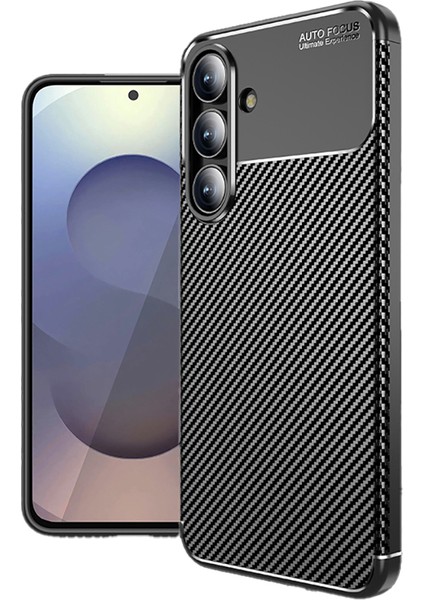 Samsung Galaxy S25 Fe Kılıf Karbon Desenli Lux Negro Silikon