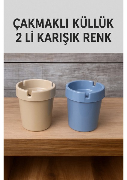 Kokusuz Sert Plastik Oto Araba Çakmaklıklı Küllük Karışık Renk 2 Adet fiyatları