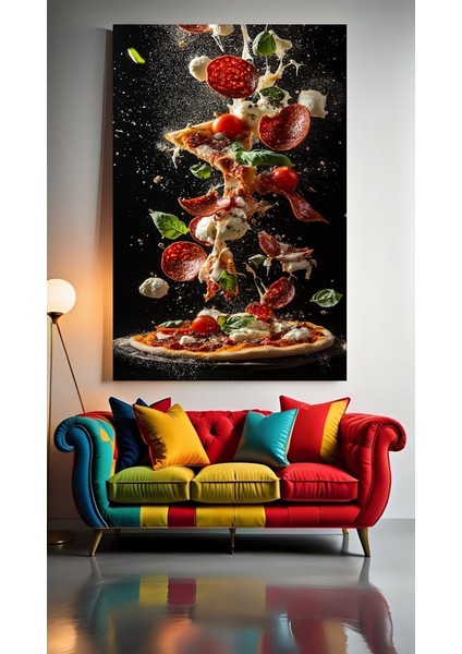 Pizza Fast Food V3 Ev Duvar Salon Güzellik Salonu Ofis Dükkan Dekarasyon Kanvas Tablo