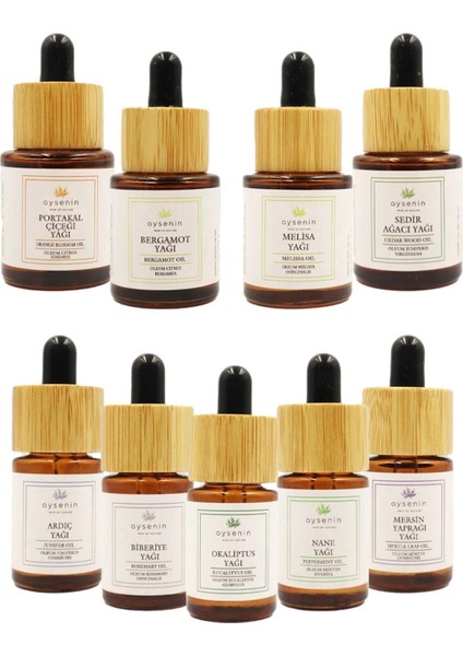Motivasyon Seti – 9 Çeşit Esansiyel Yağ (Essential Oil Set Of 9) | Enerjinizi ve Ruhunuzu Yenileyin
