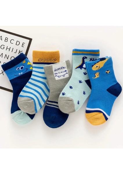 5 Çift Dinazor Desenli Indigo Bebek Çorap ve Çocuk Çorabı Hobins Sportswear & Company indirimleri