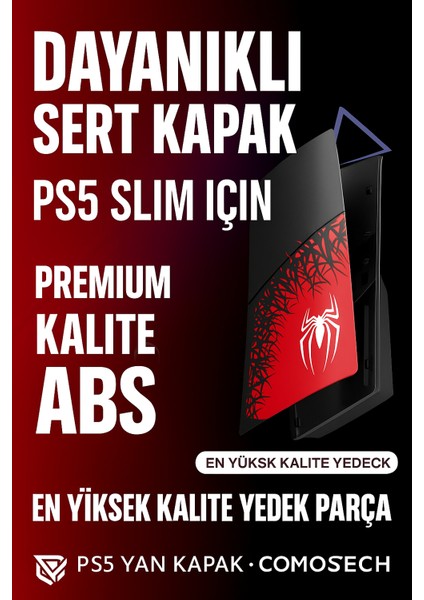 Ps5 Slim Faceplate Kapak Seti – Disc CD & Digital Edition Uyumlu Ön/arka Kasa Değişim Cover Case Spider fiyatları