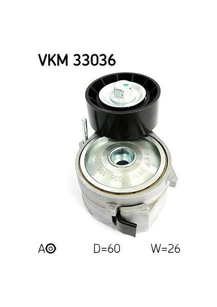 VKM33036 - Alternatör Gergi Rulmanı Kütüklü P206 06 Partner-Berlıngo 08 C4 04 Xsara 05 1.6 16V Tu5