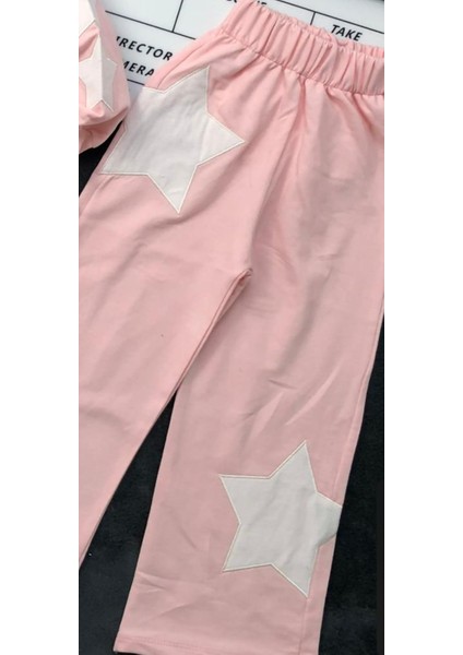 Kız Çocuk Yıldız Aplike Üçlü Takım - Hırka - Body - Pantolon - %100 Pamuklu modelleri