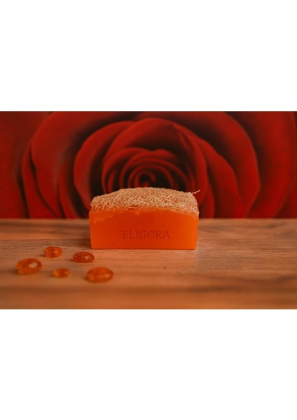 Kabak Lifli Doğal Amber Gül Sabunu