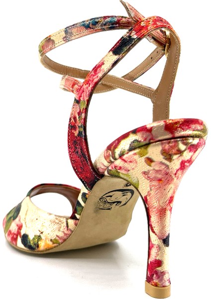 𝐅𝐋𝐎𝐑𝐀𝐍𝐀 | 𝐆𝐄𝐋𝐓𝐎𝐍𝐘® Tango • Düğün • Gece • Özel Gün • Çiçek Desenli Parlak Kumaşlı Zarif Kadın Topuklu Ayakkabı fırsatları
