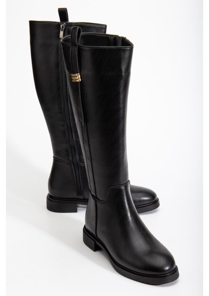 Suins Laby Model Fermuarlı Siyah Kahverengi Kadın Çizme modelleri