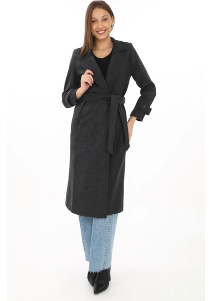 Monsi Kadın Astarlı Balık Sırtı Kaşmir Kaşe Kaban fırsatları