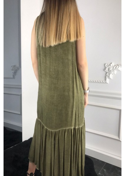 Kadın Haki Naturel Uzun Elbise fırsatları