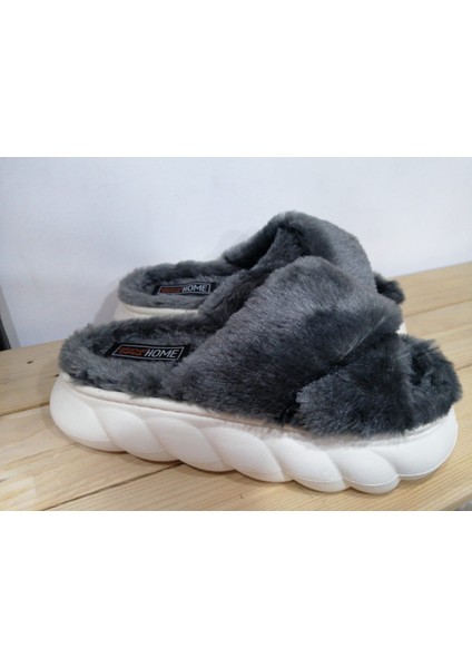 Akınalbella Çapraz Bantlı Rahat Yumuşak Tabanlı Tüylü Şık Ev Kış Terliği fırsatları