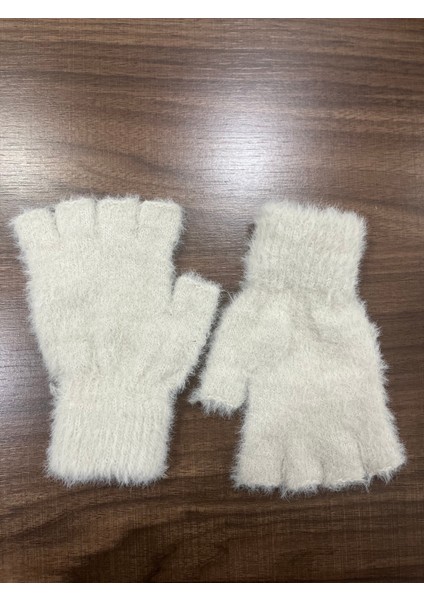 Bej Peluş Kışlık Kesik Parmak Eldiven (Standart) modelleri