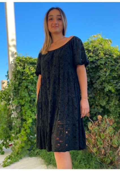 Kadın Siyah Dantelli Elbise fiyatları