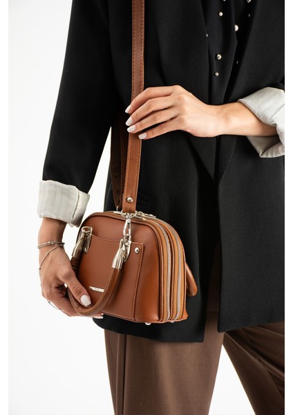 ,çok Gözlü,fitil Detaylı , Taba El ve Çapraz Kadın Çantası fırsatları