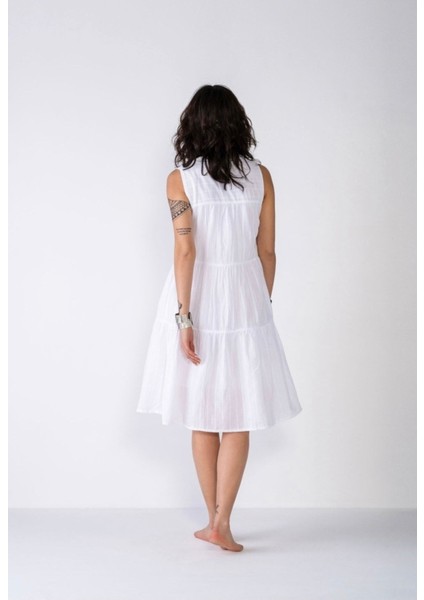 Kolsuz Çizgili Elbise %100 Organik fiyatları