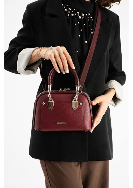 ,çok Gözlü,fitil Detaylı , Bordo El ve Çapraz Kadın Çantası modelleri